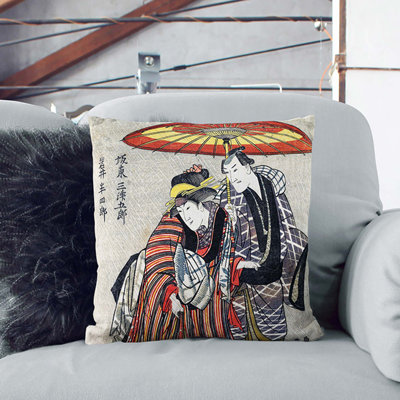 Mitsogoro and Hanshiro by Utagawa Toyokuni Cushion with Filling