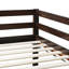 Lit superposé simple au-dessus d'un lit simple en bois massif avec échelle, lattes renforcées et finition espresso pour une stabilité et une efficacité maximales-691208945
