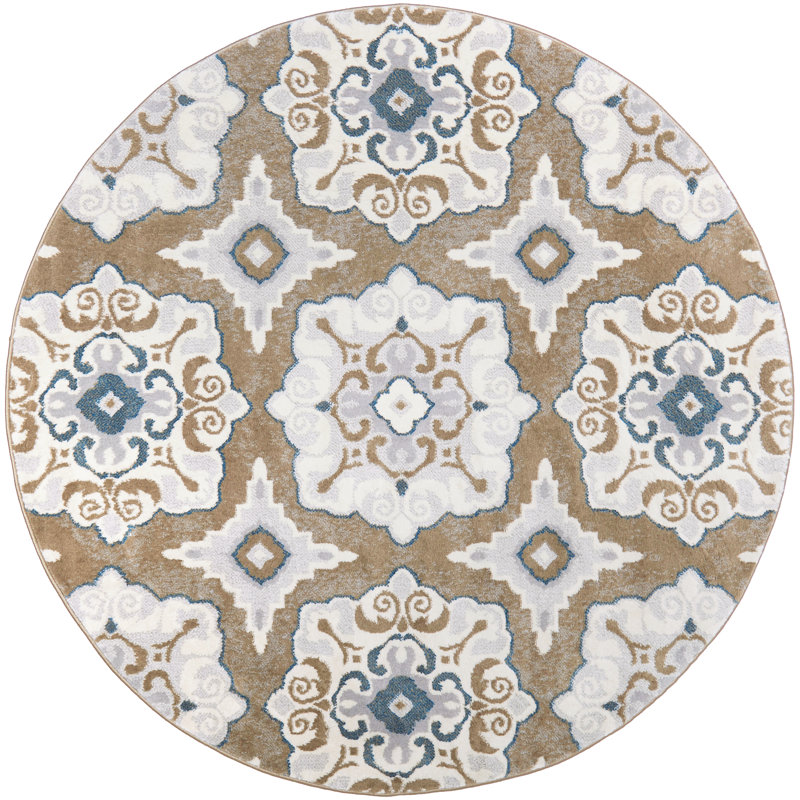 Mountview Geometric Indoor Rug, Round 5'2"