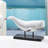 Nautical Whale Statue with Rustic Finish on Display Stand-1941719552
