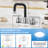 2-handle Bathroom Faucet with Drain Assembly-93332560