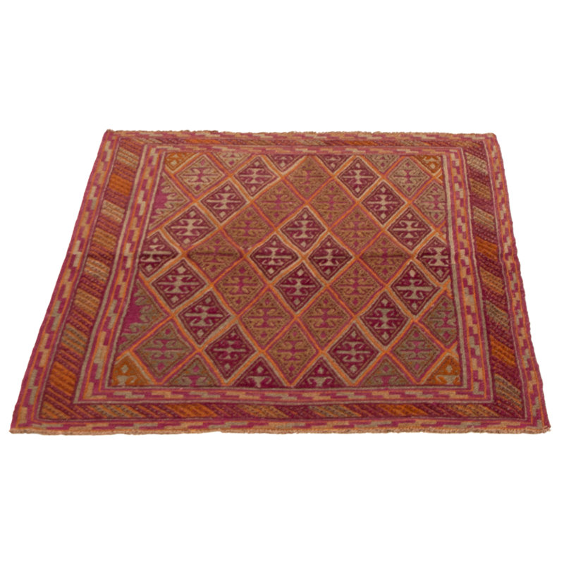 Jisel One-of-a-Kind 4'2" X 4'4" New Age Square Wool Area Rug in