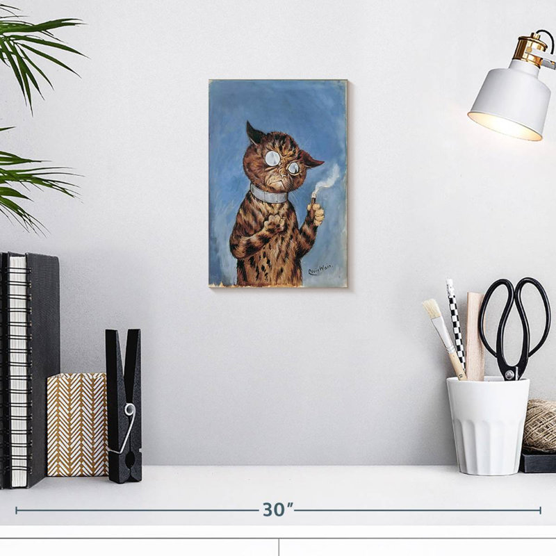 Ketti Cat With A Cigar, 12" H x 8" W