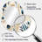 Blue And White Ferns Minimalism Boho Pattern - Blue Traditional Oval Wall Mirror-294219780