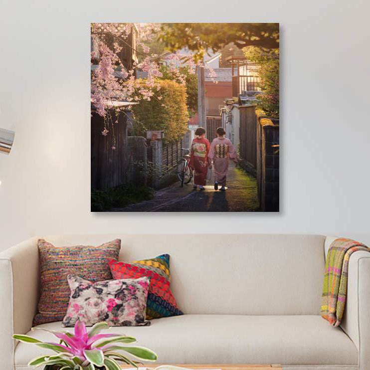 «Spring in Japon X III», reproduction d'impression sur toile, H 12 po x l 12 po x P 1,5 po, Toile tendue, Pas de tapis