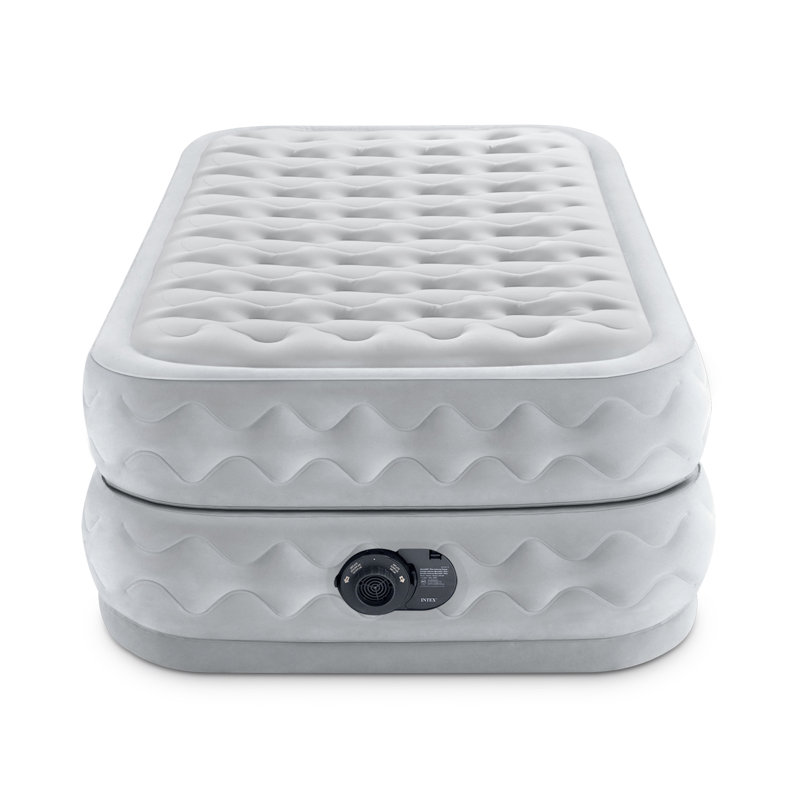 Intex Dura Beam Supreme Air Flow Air Mattress with Built in Pump, Twin