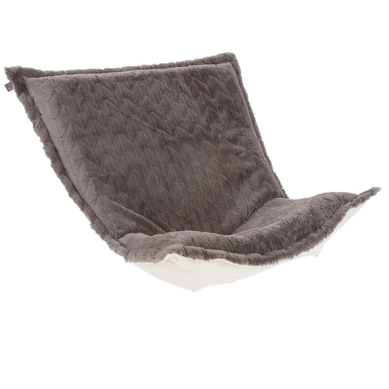 Puff Chair Cushion Angora Cushion and Cover Only, Stone 