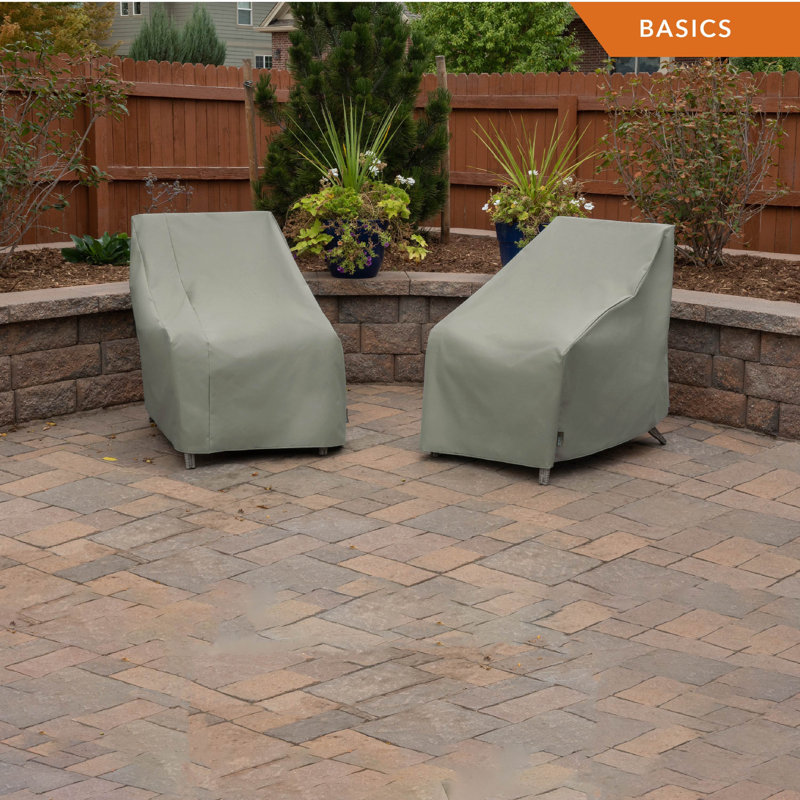 Sage Green All-Season Outdoor Patio Chair Covers, 33"L x 34"W x 31"H, Set of 2