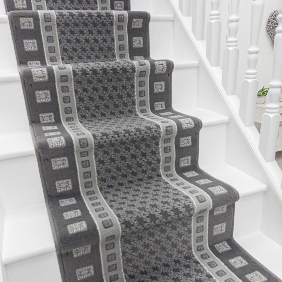 Caesar Grey Stair Runner – Soft & Durable Carpet Runner for Stairs & Staircases, Multiple Lengths