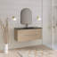 Meuble-lavabo mural simple 48 po avec comptoir en quartz 48 po