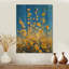 Joyeuses lumières jaunes jaune Wildflowers III - décoration murale en bois de fleurs sauvages - sur bois de pin naturel-823656541