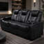 Fauteuil inclinable électrique 3 pièces de 220 cm (86,6 pouces) avec revêtement en cuir Nappa pleine fleur, position de relaxation entièrement réglable, chargement intelligent et éclairage DEL RVB dynamique-1707939467