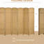 Paravent de 5,6 pi de hauteur avec cloison pliante 6 panneaux. Cloison en bois naturel tissé à la main pour la chambre à coucher et le bureau à domicile. Polyvalent
