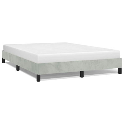 Yaziel Bed, Velvet Upholstered Platform Bed, No Mattress