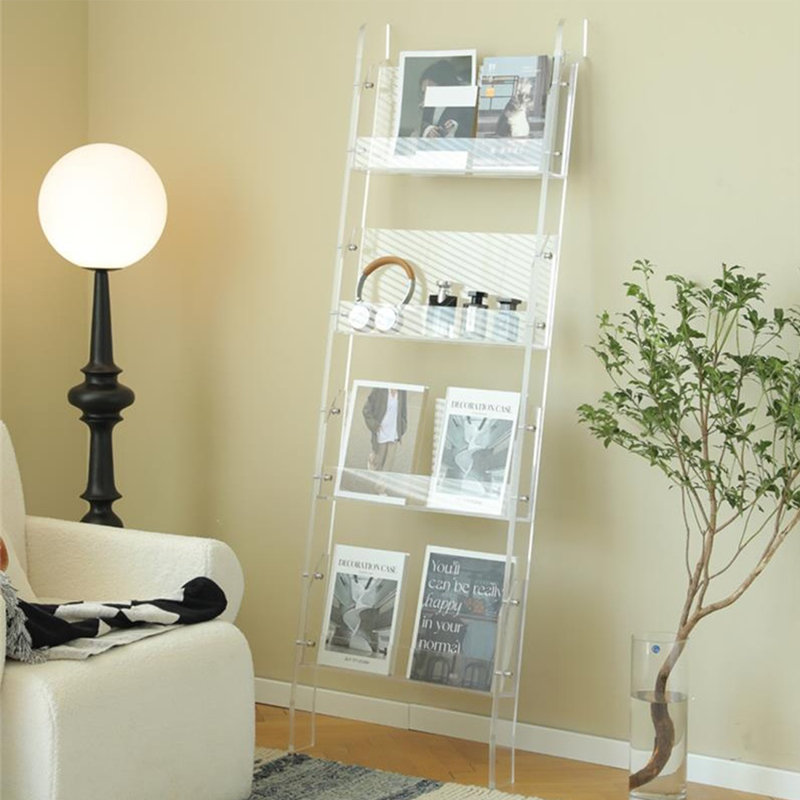 Modern simple acrylic display bookcase, Transparent