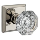 Crystal Single Dummy Door Knob with Traditional Square Rose