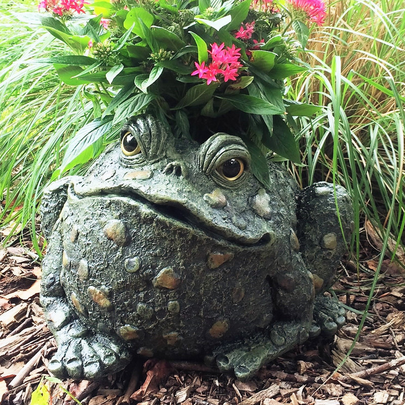 Pot à fleurs statue "Toad Hollow" Classic, Vert
