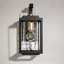 Applique murale d'extérieur 1 lumière noire et dorée Airmont