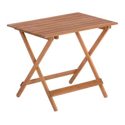 Aanisha Rectangular Eucalyptus Outdoor Side Table , 90cm cm W 60cm cm D