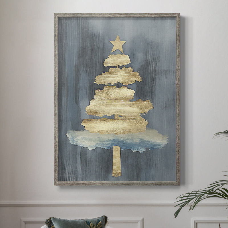 «Christmas Holiday Art CXCI», reproduction d'art encadrée - bois massif, H 11 po x l 9 po