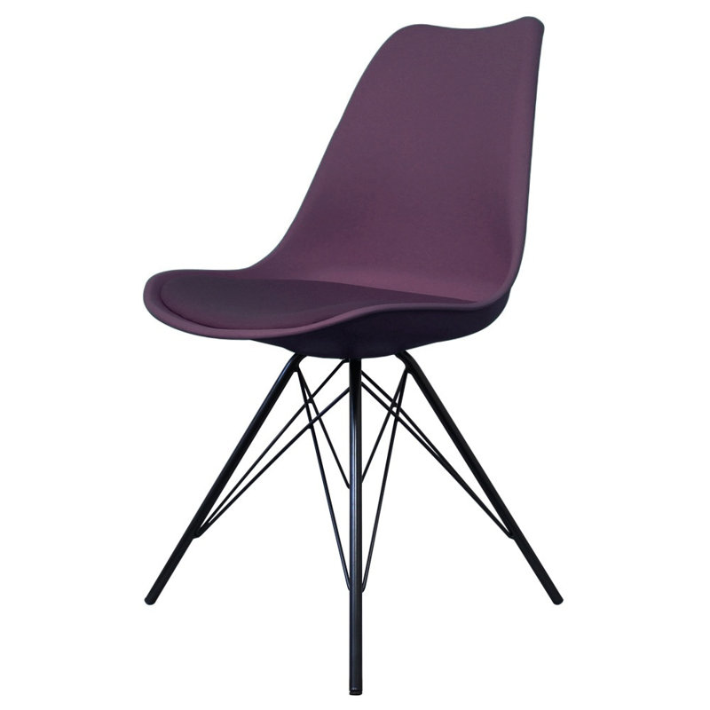 Aneta Plastic Side Chair, Purple