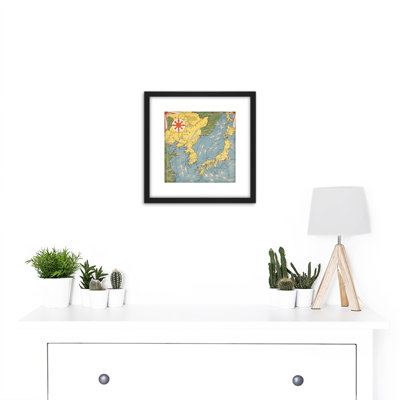1942 Ernest Dudley Chase Japan Target Map - Single Picture Frame Painting