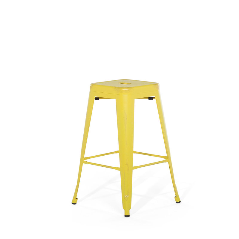 Iowa Park Counter Stool with Metal Frame, Yellow