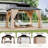 10'x12' Patio Solid Wood Outdoor Hardtop Gazebo with Double Steel Roof-124659570