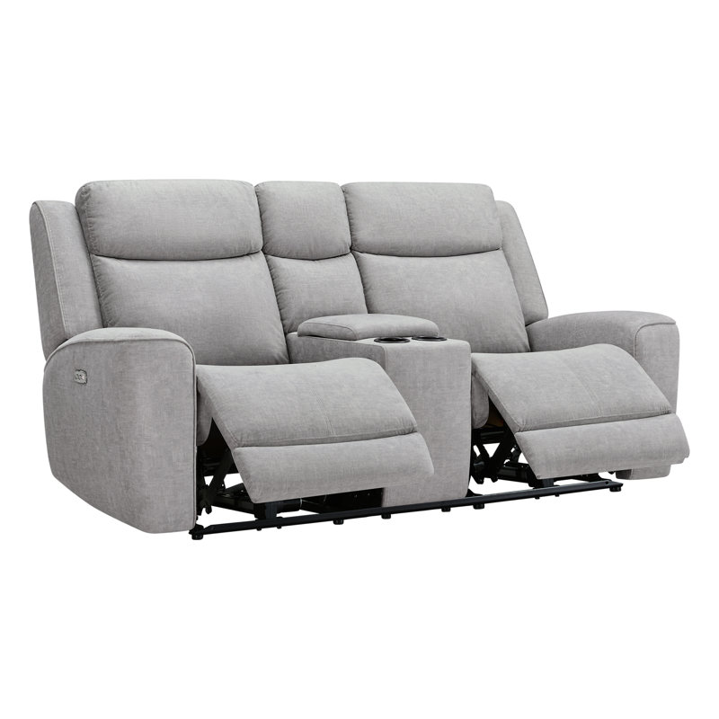  Gia Power Reclining Sofa with USB Ports, Console & Cup holder, Gray
