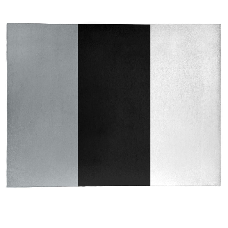 Tapis à rayures en poly-noir oakland, Rectangle 8 pi x 10 pi
