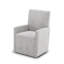Table rectangulaire Pula avec console et 8 chaises à roulettes