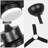 46" Modern Ceiling Fan with Lights and Remote, Quiet DC Motor Reversible Black Ceiling Fan for Living Room