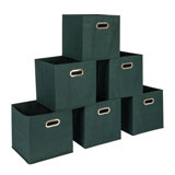 Wayfair Basics® Open Fabric Storage Bin Set
