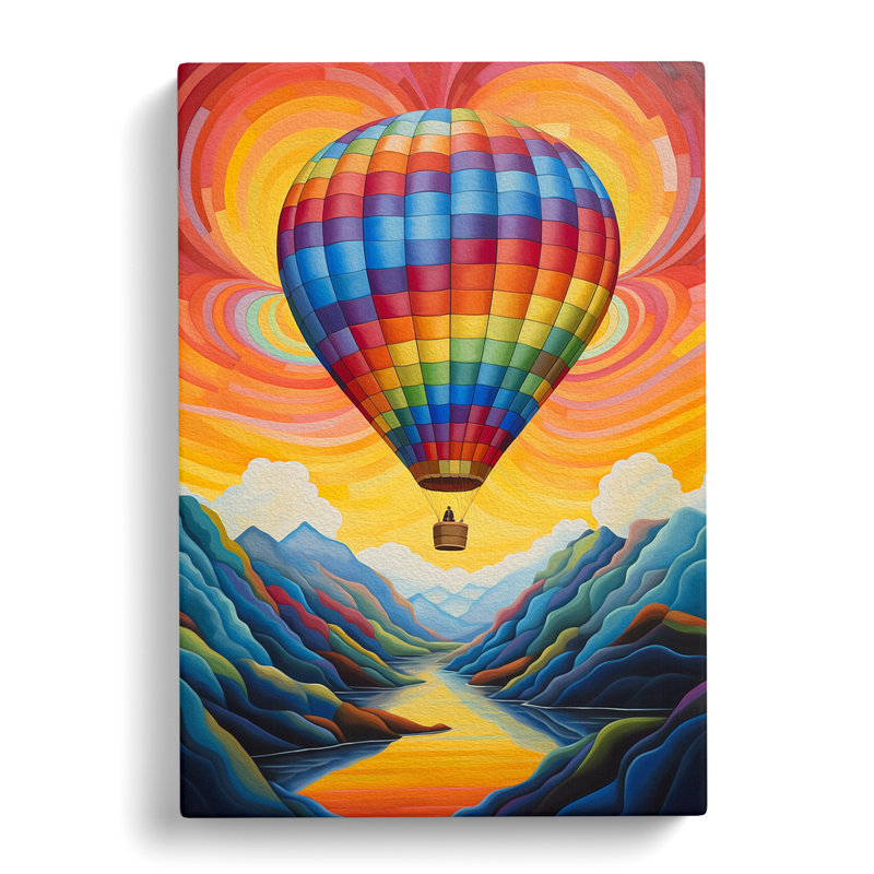 Hot Air Balloon Abstract No.3 - Print, 50cm H x 35cm W x 3cm D
