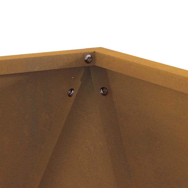 Planter Box, 40cm H x 40cm W x 40cm D, Rusty