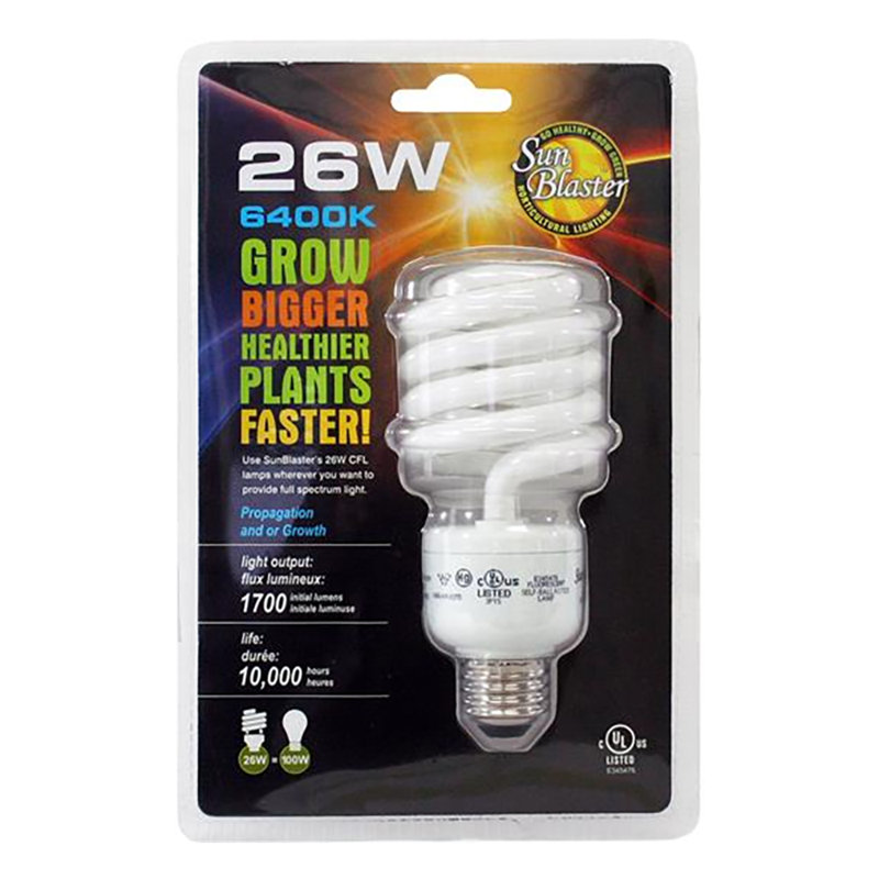 26 Watt, Compact Fluorescent (CFL) Non-Dimmable Light Bulb, Daylight (6400K) Base