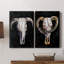 Horned Skull I-Premium Gallery Wrapped Canvas -Ready to Hang