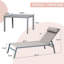 Chaise longue d'extérieur en métal avec table Olida (3 pièces)-87703186-121882933