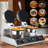 Waffle Maker, Stainless Steel Ice Cream Waffle Cone Machine With Insulated Handles And Rubber Foot Pads,Two Clasp Caps & Adjustable Temperature 122°F To 482°F (110V 2400W)