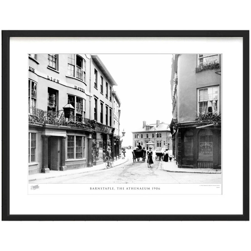 Barnstaple, The Athenaeum 1906 - Single Picture Frame Print, 40cm H x 50cm W x 2.3cm D