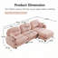 Canapé modulaire en chenille 3 places avec 2 coussins et repose-pieds-962395922