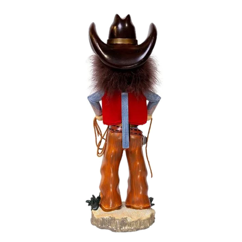 Casse-noisette en résine Kurt Adler Hollywood, cowboy avec lasso, 18 po