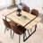 Rectangular Dining Table For Family Gatherings, 55.1"X31.4"X29.9", 1.5" Thick Engineered Wood Top With Black Metal Legs, Fits 4-6 Persons, Kitchen Room Industrial 6, Tabletop And Powder Coated Living-732241603