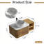 Ensemble de meuble-lavabo mural, lavabo de salle de bain flottant avec lavabo rond en céramique et armoire latérale, ensemble de meuble-lavabo texturé à ondulation d'eau pour les petits espaces, peu encombrant-129741589-129741591-129741593
