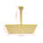 Bathroom Rainfall Shower Head - Brushed Gold Stainless Steel 12X12 In High Water Saving With Self-Cleaning Feature Use Easy-Cleaning-121169419