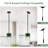 Levona 1-Light Kitchen Island Pendant, Hand-Blown Gradient Green Water Glass, Height Adjustable-1359453733-1359453755