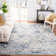 Tapis oriental blanc et bleu royal Harty