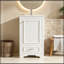 Meuble-lavabo de salle de bain avec lavabo en céramique, porte à fermeture et tablette réglable-160835122