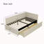 Lit de coin en L de style moderne avec lit simple en lin et deux tiroirs de rangement-1962579457
