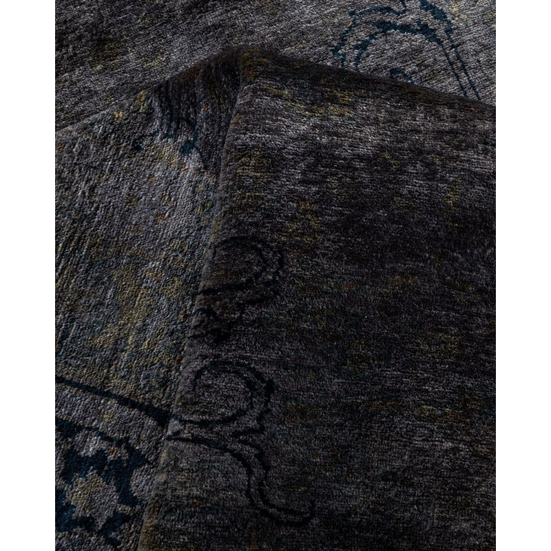 Tapis gris unique de 8 pi 1 po x 10 pi 1 po Yanah